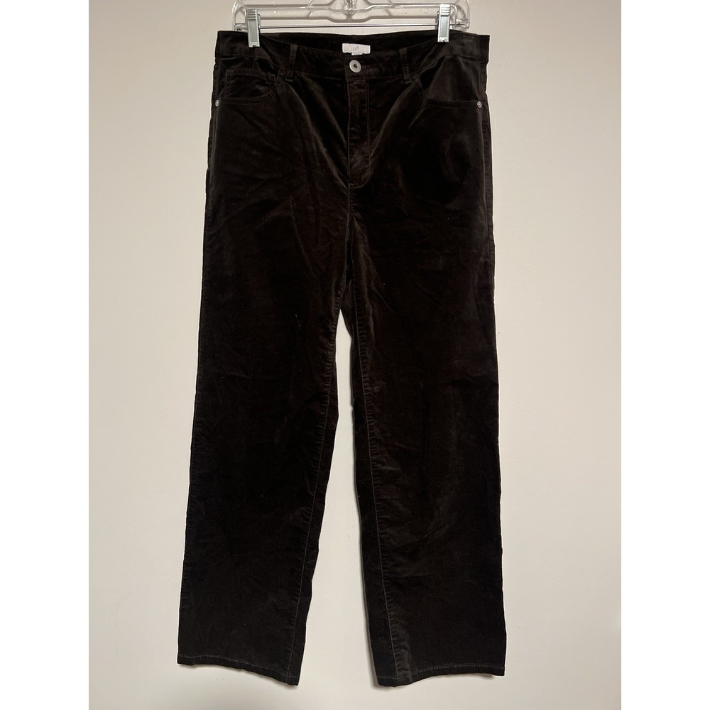 J. Jill Velvet Pants Size 12 Chocolate Brown